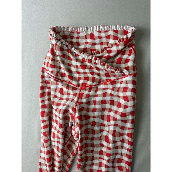 OFFLINE By Aerie Real Me Extra High Waisted Crossover Ruffle Legging XS  Gingham - Picture 3 of 6
